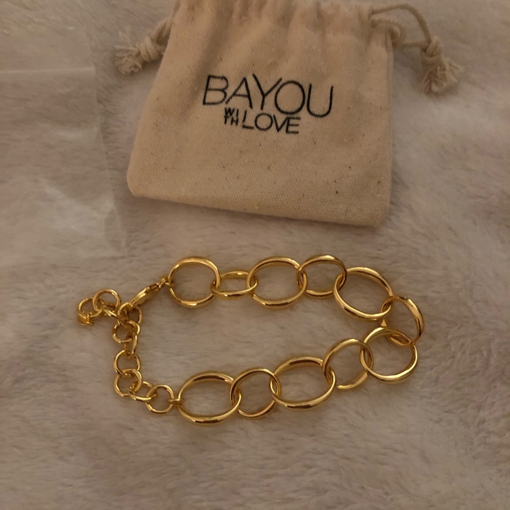 Ba You with Love Gold Chain Bracelet